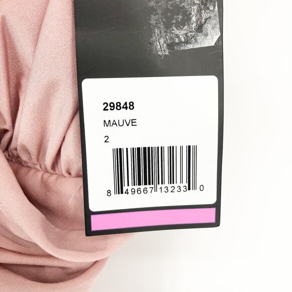 LA FEMME 29848 Jersey Long Gown 2 Pink Mauve Faux Wrap V Neck Prom Dress NWT - Picture 13 of 16